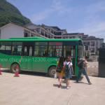 You need to change to the green bus to get to West Street, CNY 1 per person. 5 - 7 minutes to West Street.