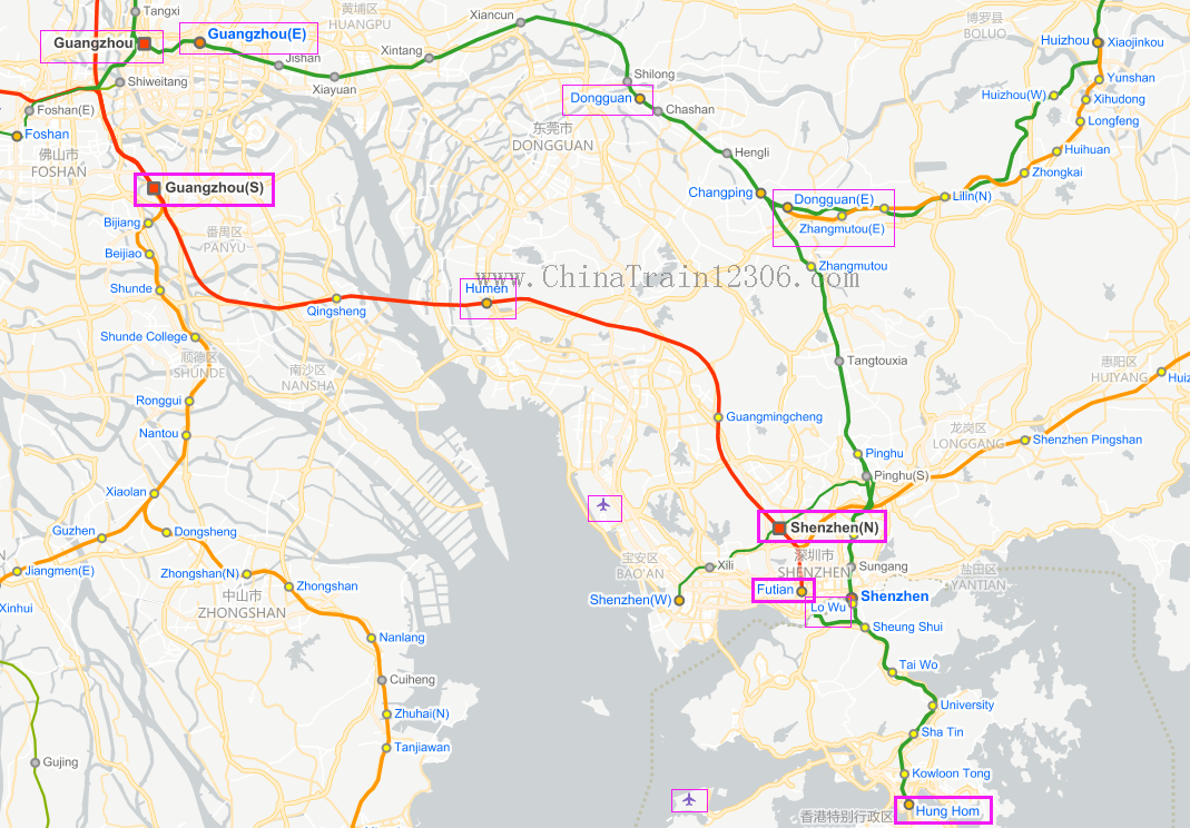 Guangzhou Hong Kong Airport by Train